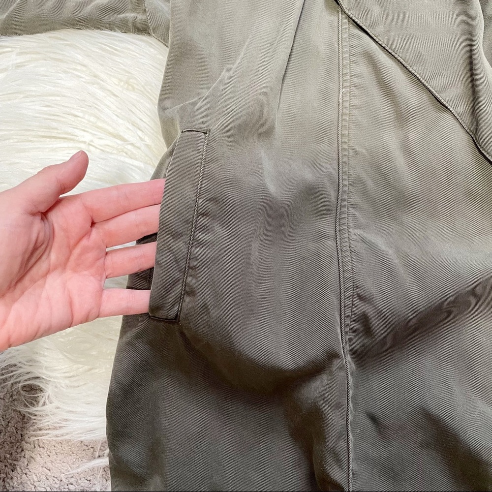 Lulus Lucky Break Olive Oversized Jacket View 6